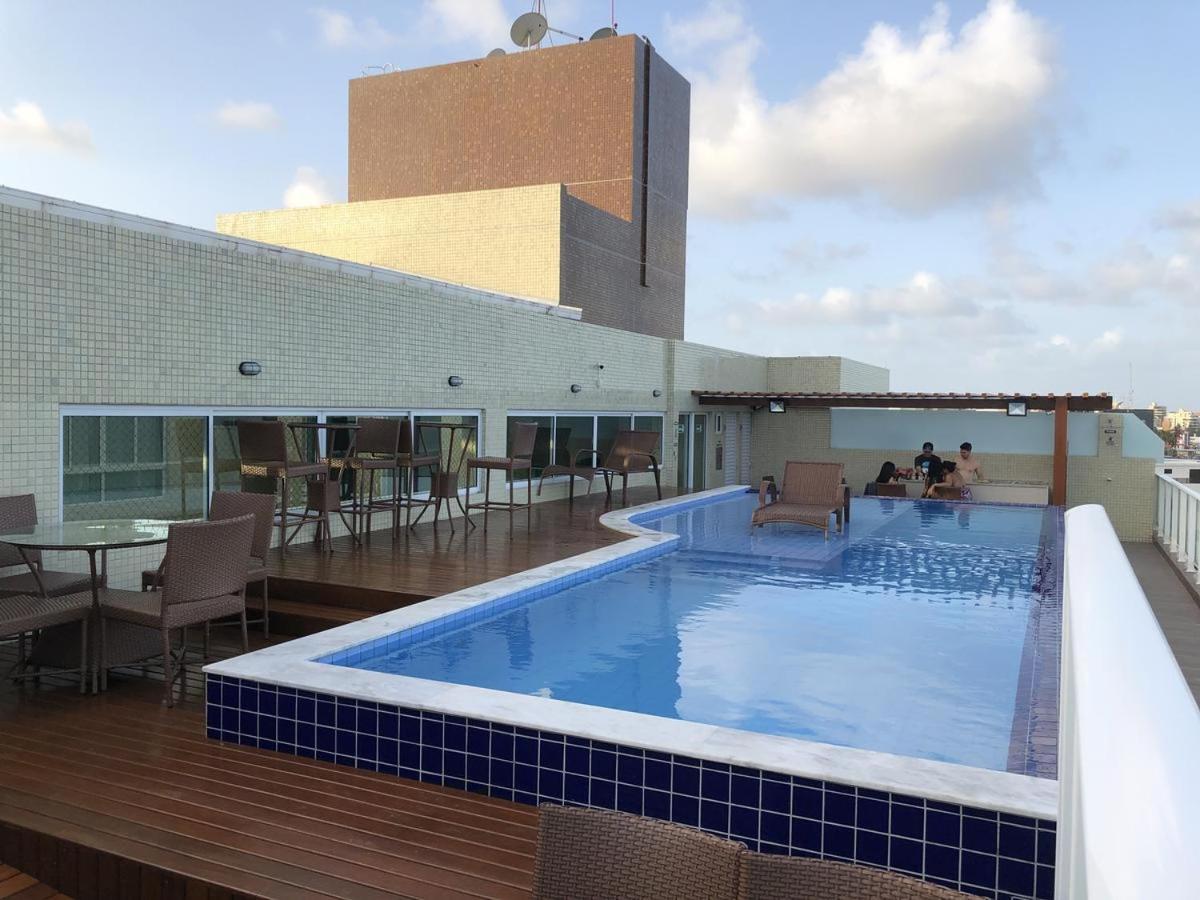Confortavel Flat Com Piscina De Borda Infinita Na Cobertura Cabedelo Extérieur photo
